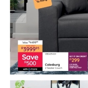 Couch at Bradlows/Morkels