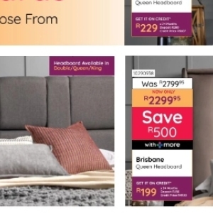 Headboard at Bradlows/Morkels