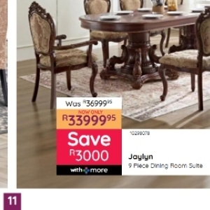 Dining room set at Bradlows/Morkels