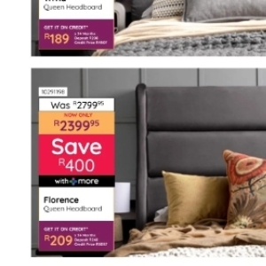 Headboard at Bradlows/Morkels