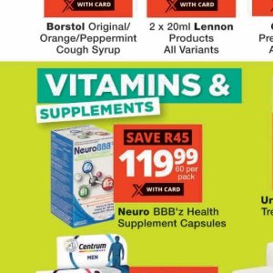 Supplements at Checkers