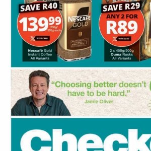 Coffee nescafe  at Checkers