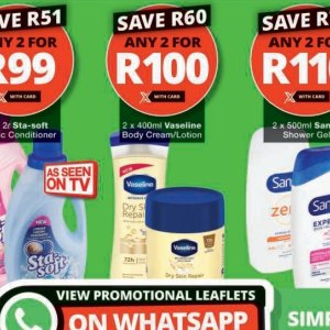 Body cream at Checkers