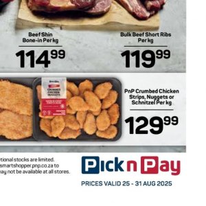 Schnitzel at Pick n Pay Hyper