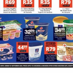 Yoghurt at Checkers