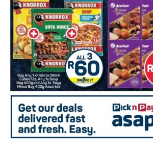 Soup at Pick n Pay Hyper