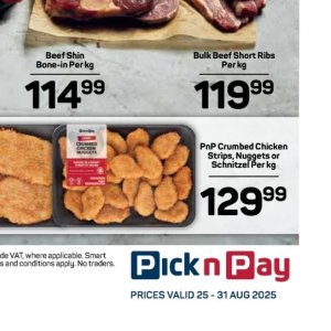 Schnitzel at Pick n Pay Hyper