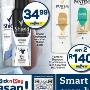 Deodorant pantene  at Pick n Pay Hyper