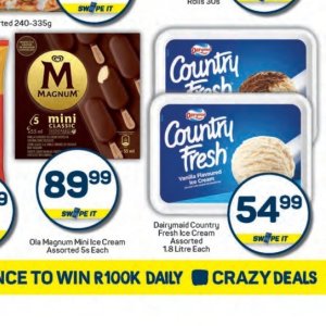 Ice cream at Pick n Pay Hyper