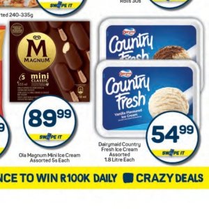 Ice cream at Pick n Pay Hyper
