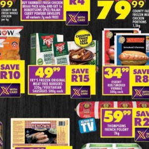 Sausages at Shoprite