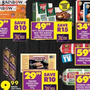 Sausages at Shoprite