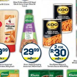 Dressing at Pick n Pay Hyper