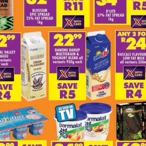 Yoghurt danone  at Shoprite