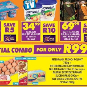 Yoghurt danone  at Shoprite