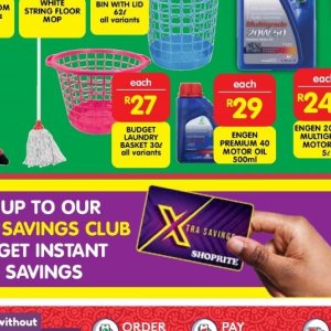 Laundry basket at Shoprite