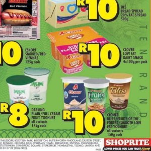 Yoghurt at Shoprite