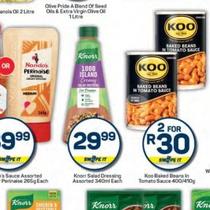 Dressing at Pick n Pay Hyper