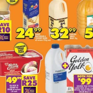 Yoghurt at Shoprite