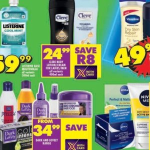 Body lotion at Shoprite