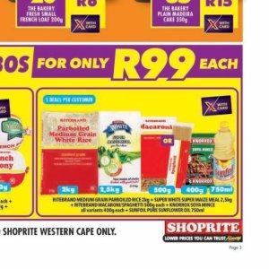 Sunflower oil at Shoprite