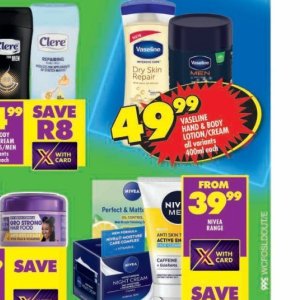 Body lotion at Shoprite