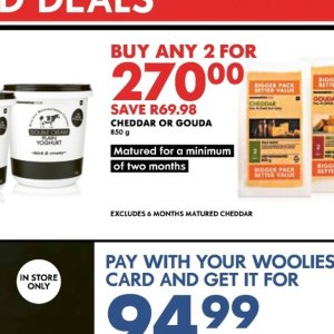 Cheddar at Woolworths