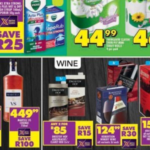 Wine at Shoprite