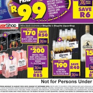 Beer corona  at Shoprite