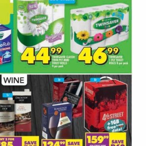 Toilet rolls at Shoprite
