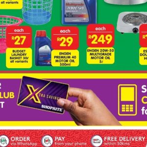 Engine oil at Shoprite