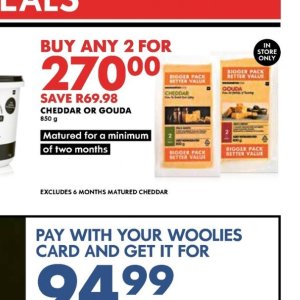 Gouda at Woolworths