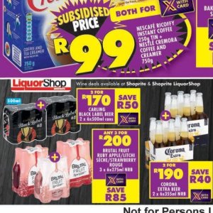 Wine at Shoprite