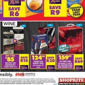 Wine at Shoprite