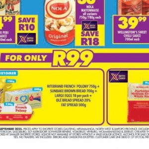 Bread at Shoprite