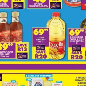 Sunflower oil at Shoprite