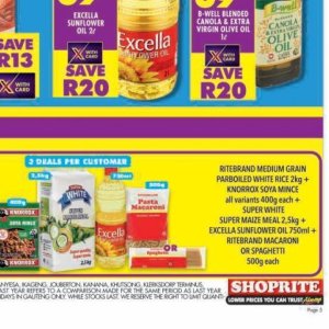Pasta at Shoprite