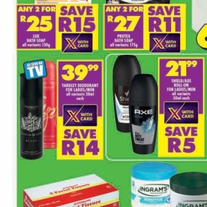 Deodorant at Shoprite