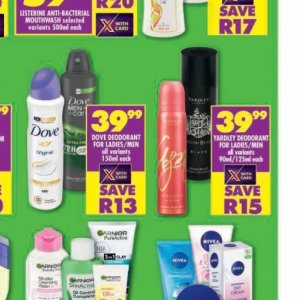Deodorant nivea  at Shoprite