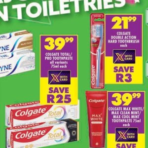 Toothpaste colgate  at Shoprite