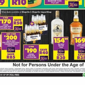 Beer corona  at Shoprite