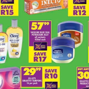 Petroleum jelly at Shoprite