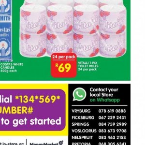Toilet rolls at Spar