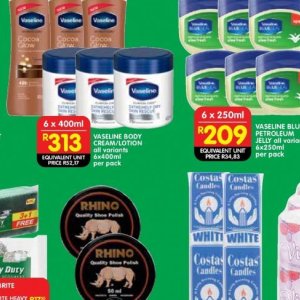 Body cream at Spar