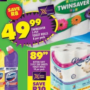 Toilet rolls at Shoprite