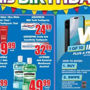 Toothpaste aquafresh  at Boxer Superstores
