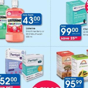 Mouthwash listerine  at Clicks