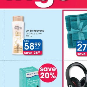 Body lotion at Clicks