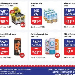 Switch at Africa Cash and Carry