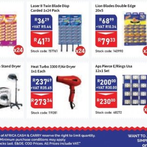 Dryer at Africa Cash and Carry